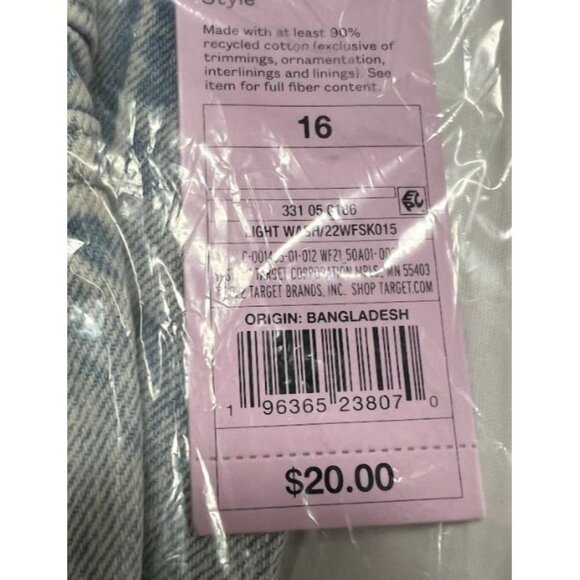 Wild Fable Women's Mini Skirt Low-Rise Denim Light Wash Size 16 - Picture 4 of 4